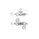 Smarter 02-907 Dorothy  50,8x42,9x17cm, 2xE14 mennyezeti lámpa
