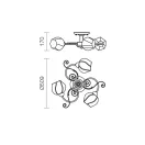 Smarter 02-908 Dorothy  50,9x17cm, 3xE14 mennyezeti lámpa