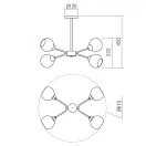 Smarter 02-975 Pluri 61x45cm, 4xE27 mennyezeti lámpa
