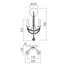 Smarter 02-992 Aphrodite 2xE14 kristály dekoros falikar