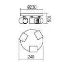 Smarter 04-471 Cameo 24x10,5cm, 3xGU10 spot lámpa