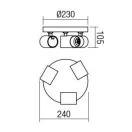Smarter 04-472 Cameo 24x10,5cm, 3xGU10 spot lámpa