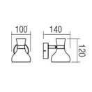 Smarter 04-475 Bowie 10x12cm, 1xE14 spot lámpa