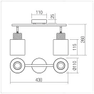 Smarter 04-528 Hansen 2xE27 billenthető spot lámpa spot lámpa