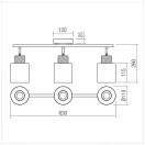 Smarter 04-529 Hansen 3xE27 billenthető spot lámpa spot lámpa