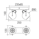 Smarter 04-543 Ward 2xGU10 billenthető spot lámpa