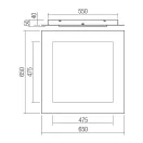 Smarter 05-1002 Tatami 3850lm, 3000/4000/6500K, 65x65cm mennyezeti lámpa