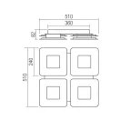 Smarter 05-1004 Quant 3226lm, 3000/4000K mennyezeti lámpa