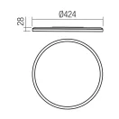 Smarter 05-1007 Memo d42,4cm 2300lm, 3000/4000/6500K mennyezeti lámpa mennyezeti lámpa