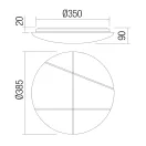 Smarter 05-1011 Nella d38,5cm 1947lm, 3000/4000/6500K mennyezeti lámpa mennyezeti lámpa