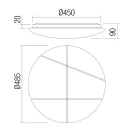 Smarter 05-1012 Nella d48,5cm 2974lm, 3000/4000/6500K mennyezeti lámpa mennyezeti lámpa