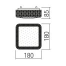 Smarter 05-844 Tetris 18x18cm, 1300lm, 4000K  fali/mennyezeti lámpa