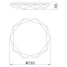 Smarter 05-853 Emerald d34cm, 1615lm, 4000K fali/mennyezeti lámpa