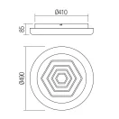 Smarter 05-921 Azuki 49x8,5cm, 8140lm, 3000-4000-6000K, távirányítós, dimm, mennyezeti lámpa