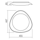 Smarter 05-922 Verena 45,5x6,5cm, 1488lm, 4000K  mennyezeti lámpa