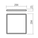 Smarter 05-937 Memo 29,4cm 2000lm, 3000/4000/6500K IP54 mennyezeti lámpa mennyezeti lámpa