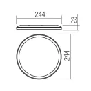 Smarter 05-943 Memo d24,4cm, 1450lm, 3000/4000/6500K mennyezeti lámpa