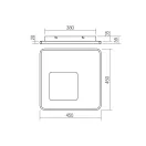 Smarter 05-961 Sintesi 3285lm, 3000-6000K, dimm, távirányítós, 45cm mennyezeti lámpa