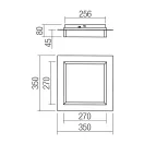 Smarter 05-972 Perimetro 1655lm, 3000/4000/6500K, 35x35cm mennyezeti lámpa