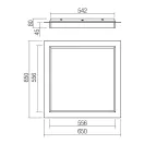 Smarter 05-985 Perimetro 3200lm, 3000/4000/6500K, 65x65cm mennyezeti lámpa