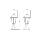 Smarter 6104C London 40,9x20,2cm, 1xE27, IP33, kültéri álló lámpa