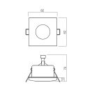 Smarter 70127 ELC 1104 8,2x8,2cm, 1xGU5.3, IP54 fürdőszobai beépíthető spot lámpa