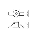 Smarter 70141 ELC 127 d3cm, 1xG4 mennyezetbe építhető lámpa