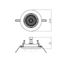 Smarter 70153 ELC 3072 billenthető, d9cm, 1xGU5.3 mennyezetbe építhető lámpa