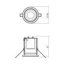 Smarter 70218 FR 39 mennyezetbe építhető lámpa