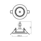 Smarter 70307 MT 112 mennyezetbe építhető lámpa