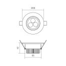 Smarter 70317 MT 115 d6,8cm, 248lm, 4000K mennyezetbe építhető lámpa