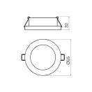 Smarter 70350 MT 137 d9,5cm, 560lm, 4000K, IP44 fürdőszobai beépíthető spot lámpa