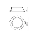 Smarter 70352 MT 138 d9,5cm, 560lm, 4000K, IP44 fürdőszobai beépíthető spot lámpa