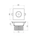 Smarter 70365 MR 129 billenthető, 8,8x8,8cm, 4000K, 368lm mennyezetbe építhető lámpa