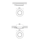 Smarter 70369 Mt d7cm, 381lm, 4000K mennyezetbe építhető lámpa