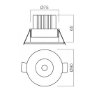 Smarter 70379 Mt d9cm, 723lm, 4000K mennyezetbe építhető lámpa