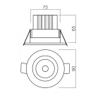 Smarter 70381 Mt d9cm, 729lm, 4000K mennyezetbe építhető lámpa