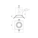 Smarter 70392 Pt  9,3x9,3cm, billenthető, 1xGU10 mennyezetbe építhető lámpa