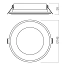Smarter 70400 PT 05  fix, d14,8cm, 3000K, 1100lm mennyezetbe építhető lámpa