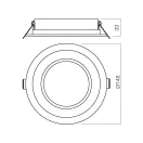 Smarter 70402 PT 06 színváltós, d14,8cm, 3000K, 900lm mennyezetbe építhető lámpa