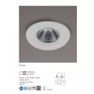 Smarter 70403 Pt  d8,5cm, 330lm, 4000K, IP44 mennyezetbe építhető lámpa