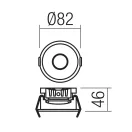 Smarter 70408 MT 146 billenthető, d8,2cm, 429lm, 4000K mennyezetbe építhető lámpa