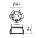 Smarter 70409 MT 147 billenthető, d8,7cm, 860lm, 3000K mennyezetbe építhető lámpa