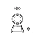 Smarter 70418 MT 149 fix, d8,2cm, 460lm, 4000K mennyezetbe építhető lámpa
