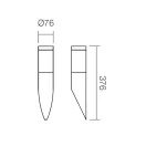 Smarter 9010 Colonna 7,6x37,6cm, 1xE27, IP44 kültéri fali lámpa