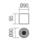 Smarter 90179 Vigo 9x9,5cm, 1xGU10, IP65 kültéri mennyezeti lámpa