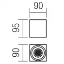 Smarter 90180 Vigo 9x9,5cm, 1xGU10, IP65 kültéri mennyezeti lámpa