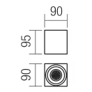 Smarter 90182 Vigo 9x9,5cm, 1xGU10, IP65 kültéri mennyezeti lámpa