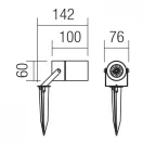 Smarter 90183 Pit 1xGU10, IP65 kültéri leszúrható lámpa