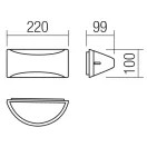 Smarter 90190 Scudo 22x10cm, 542lm, 3000K, IP54 kültéri fali lámpa